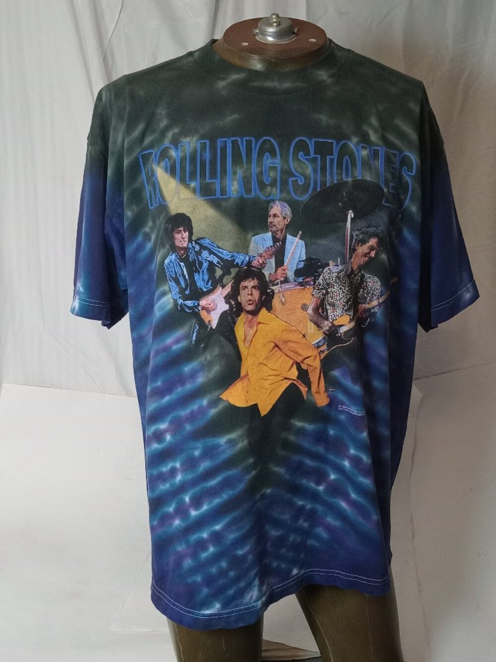 Vintage Rolling Stones 1999 No Security Tour T Shirt 90s Concert Tie Dye Sz XL